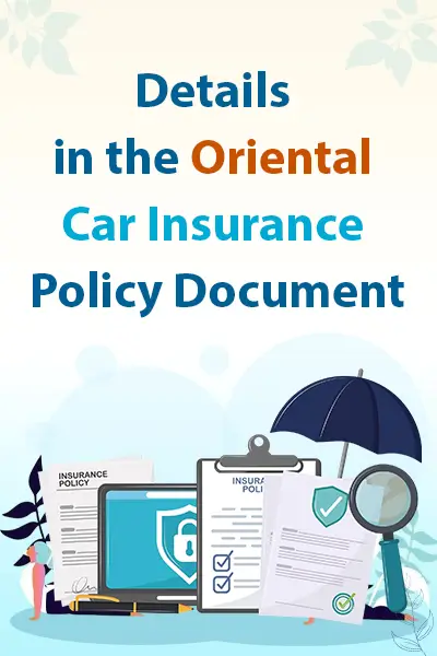 Details in the Oriental Car Insurance Policy Document