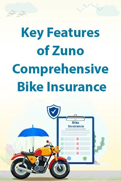 Key Features of Zuno Comprehensive Bike Insurance