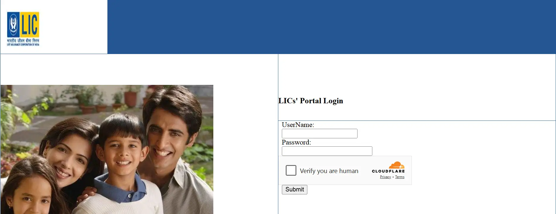 Enter your username and password carefully.