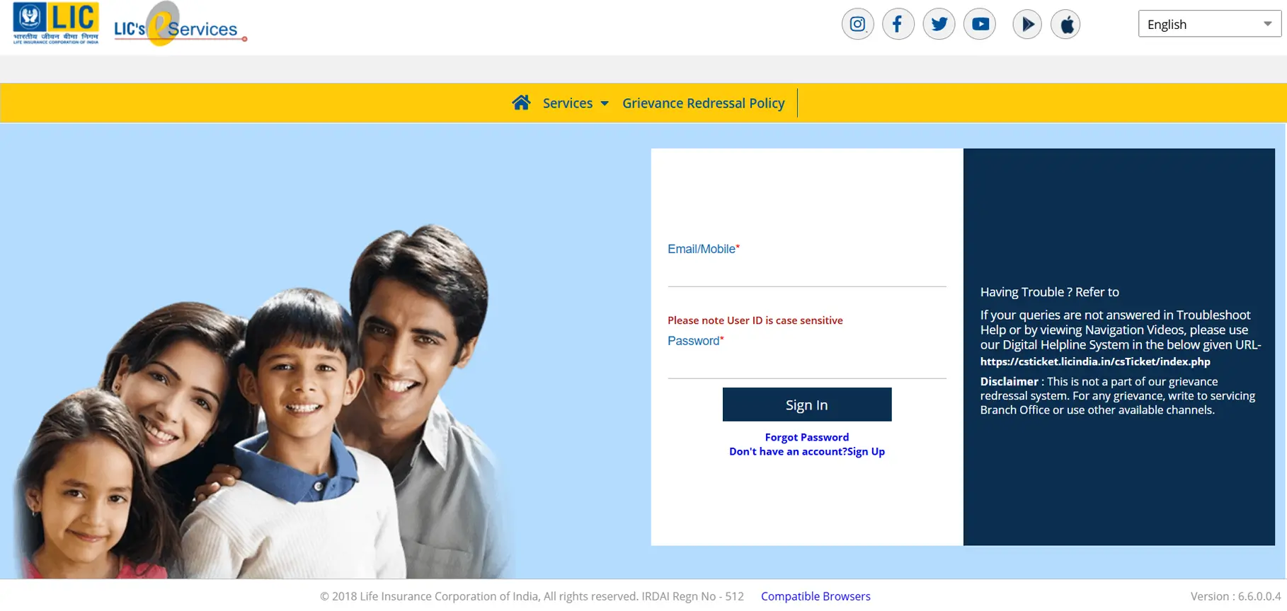 Now, enter your email/mobile number and password and click on sign in button. Now you are successfully logged in your LIC account.