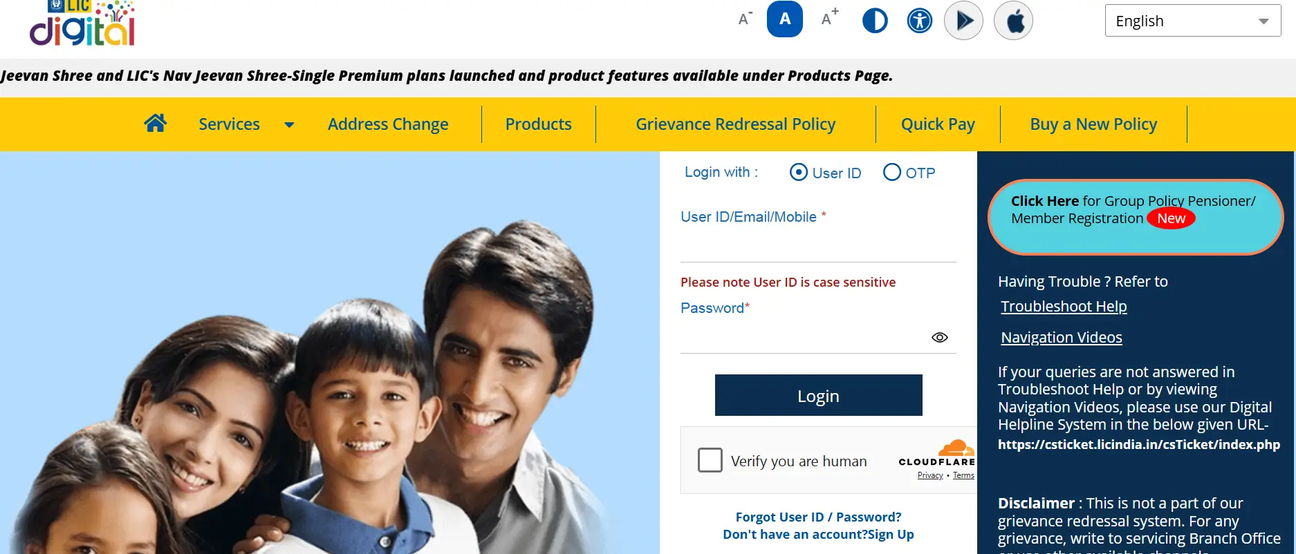 Select the Customer Portal option..